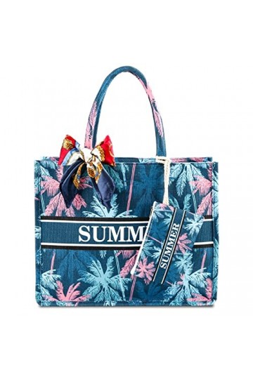 Sterneer Sac De Plage Femme Grand, Sacs Fourre-tout En Toile Dété, Sac De Plage De Natation Imperméable, Avec écharpe en Soi