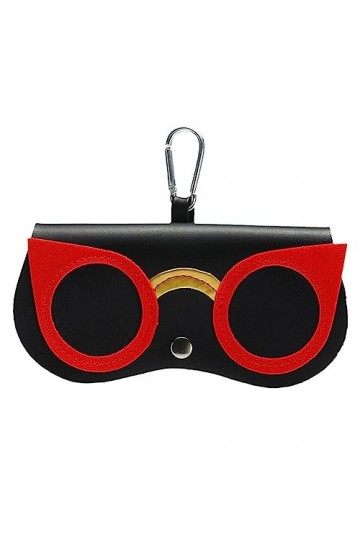 ZXCVWWE Étui à lunettes de soleil portable en cuir PU pour femme - Motif dessin animé