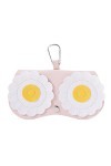 pulunto Sac à lunettes portable à suspendre en cuir PU avec motif dessin animé mignon pour lunettes de soleil, fleurs roses, 