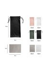 TAFACE 4 sacs de rangement pour lunettes avec 2 morceaux de tissu pour lunettes, sac en tissu à cordon de couleur unie, sac p