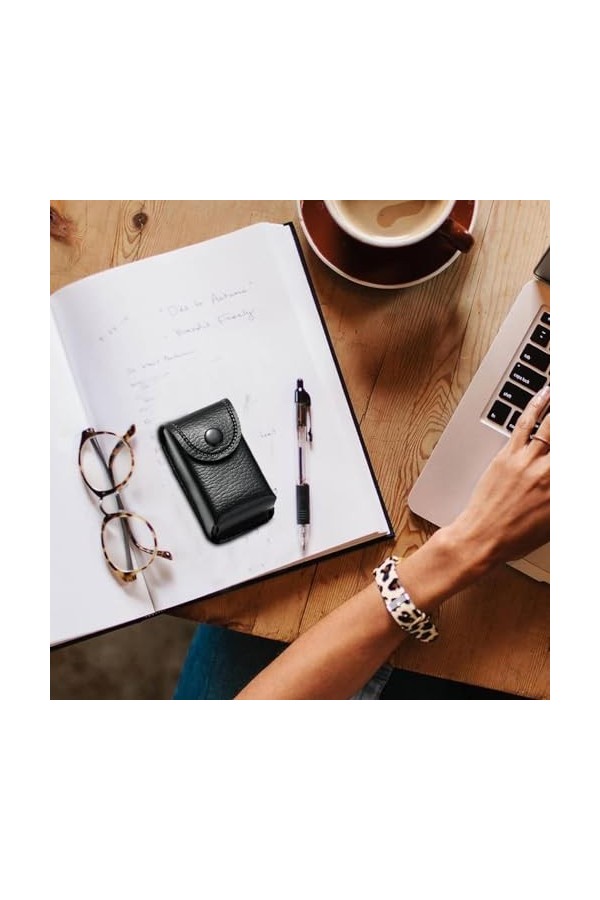 Étui à lunettes en cuir, étui à lunettes portable, pochettes de protection de lunettes souples avec bouton-pression, étui à l