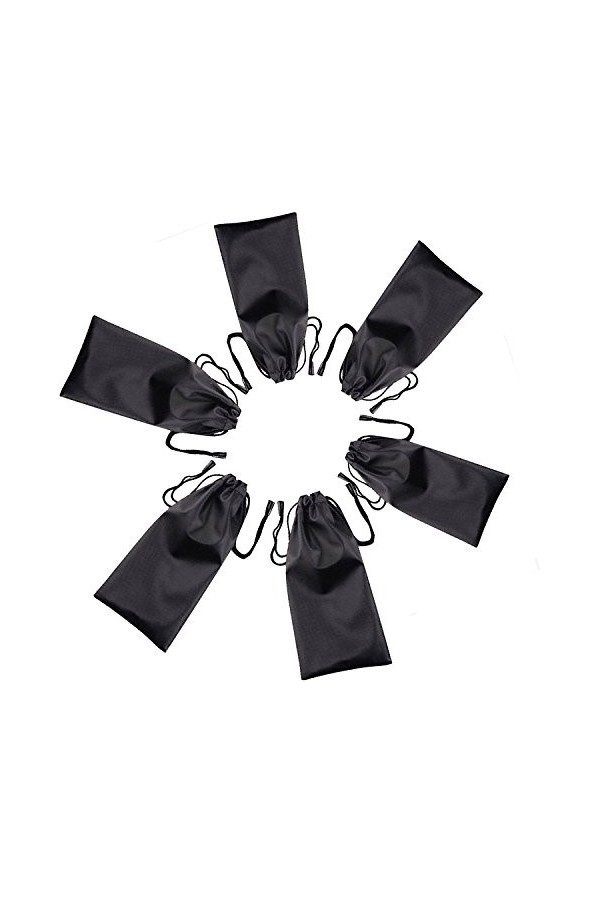 10&nbsp;x Toruiwa Lunettes Sacs Cordon Souple étui à lunettes spectacle Lunettes protection Sacs Noir Sac de stockage pour des lun