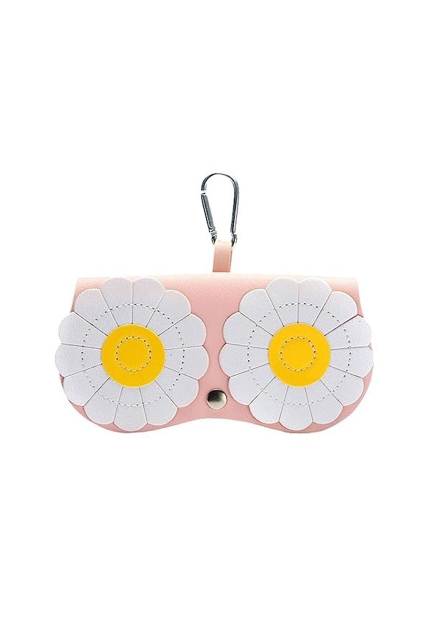 Boîte à lunettes de soleil portable en cuir PU pour femme avec motif dessin animé, Black Eye, taille unique