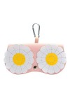 Boîte à lunettes de soleil portable en cuir PU pour femme avec motif dessin animé, Black Eye, taille unique