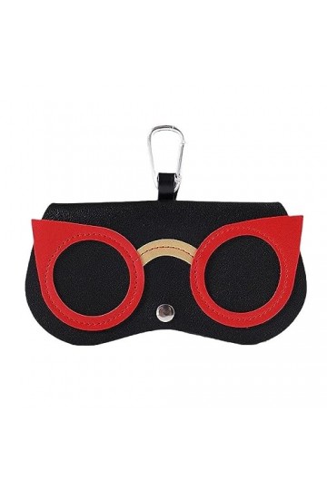 INS Étui à lunettes de soleil portable en cuir PU pour femme Motif dessin animé