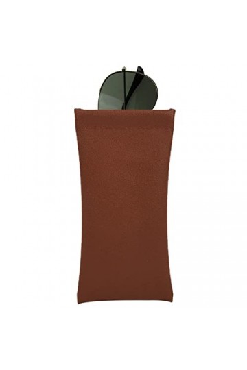 Sac à lunettes – Pochette à lunettes en cuir synthétique – Housse de protection pour lunettes de soleil, organiseur de lunett