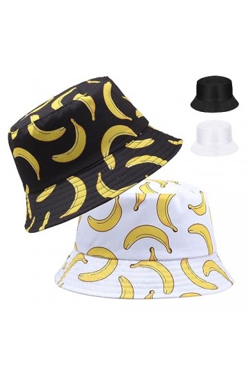 SKHAOVS 2 Pièces Chapeau de Pêcheur Réversible Chapeaux de Seau de Imprimé Unisexe Chapeau de Soleil Tendance pour Femmes Hom