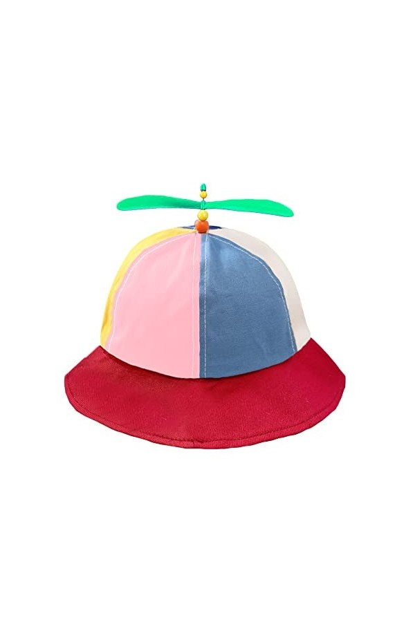 Hélice Casquette hélicoptère Arc-en-Ciel Chapeau dhélice Chapeau Bob Réversible Été Soleil Protection Pêcheur Chapeau avec h