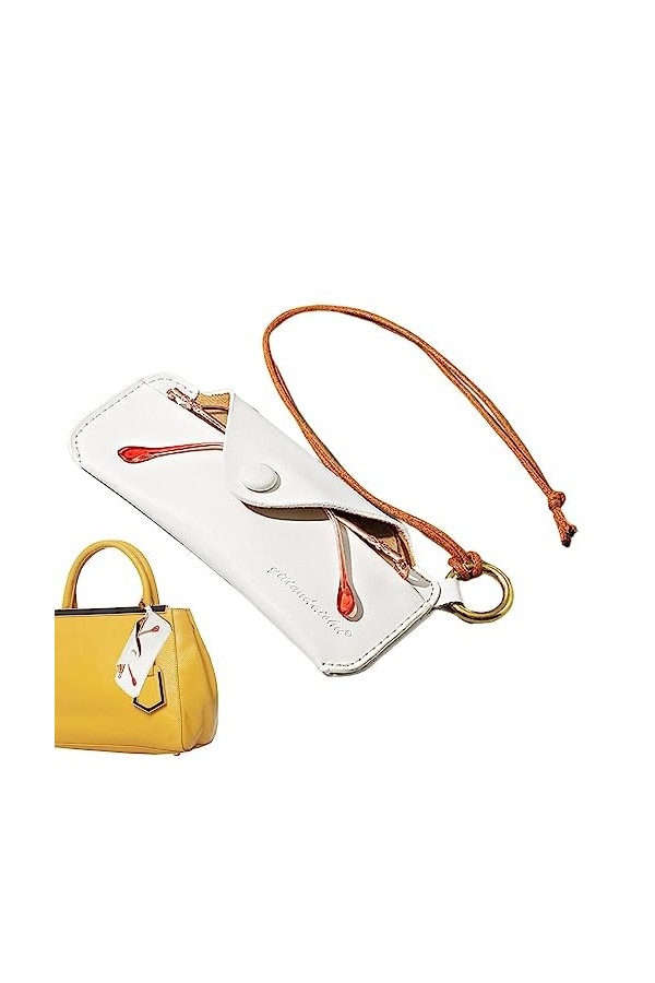 MAYJAI Sac à lunettes,Sac à lunettes souple pour lunettes avec dragonne - Portable mince en cuir PU étui à lunettes support m