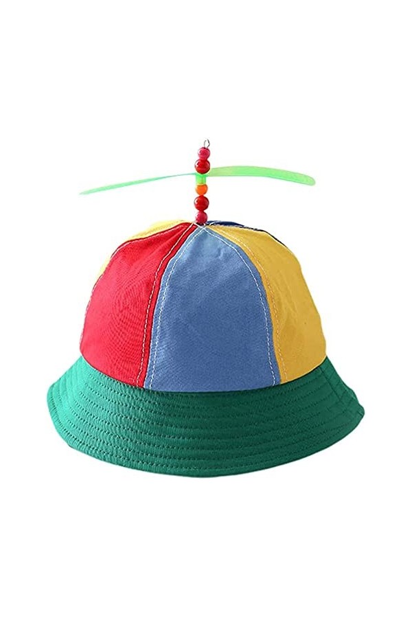 Hélice Casquette hélicoptère Arc-en-Ciel Chapeau dhélice Chapeau Bob Réversible Été Soleil Protection Pêcheur Chapeau avec h