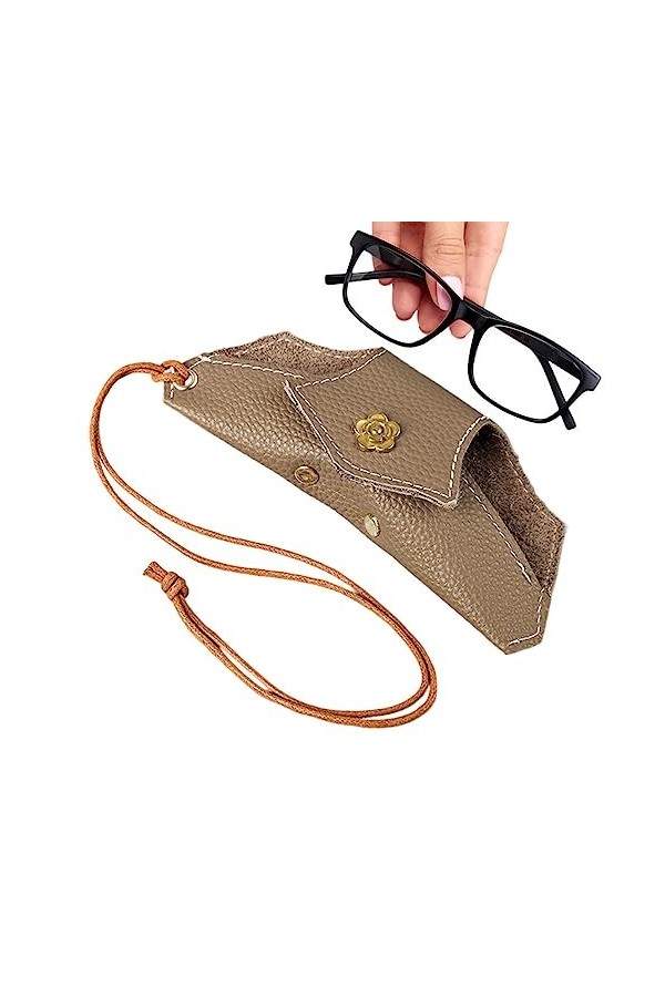 Zankie Sac À Soleil En Cuir Souple, Étui À Lunettes Portable, Pochette Pour Soleil, Organiseur Transport Extérieur, Sacs À Lu