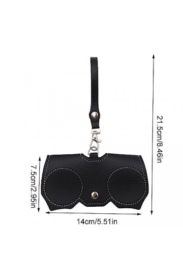 Étui à lunettes, étui à lunettes avec sangle, pochette souple pour lunettes de soleil, étui léger et portable pour lunettes d