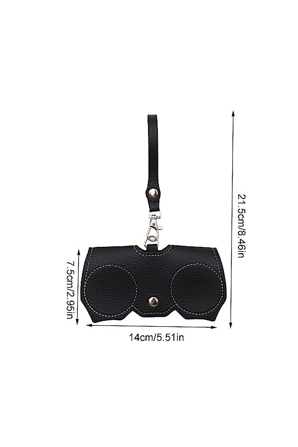 Étui à lunettes, étui à lunettes avec sangle, pochette souple pour lunettes de soleil, étui léger et portable pour lunettes d