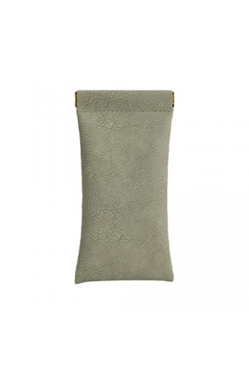 A8J3 Sac à lunettes en cuir PU souple pour lunettes de soleil Portable Rangement simple Étanche Pochette de lunettes, Vert, 1