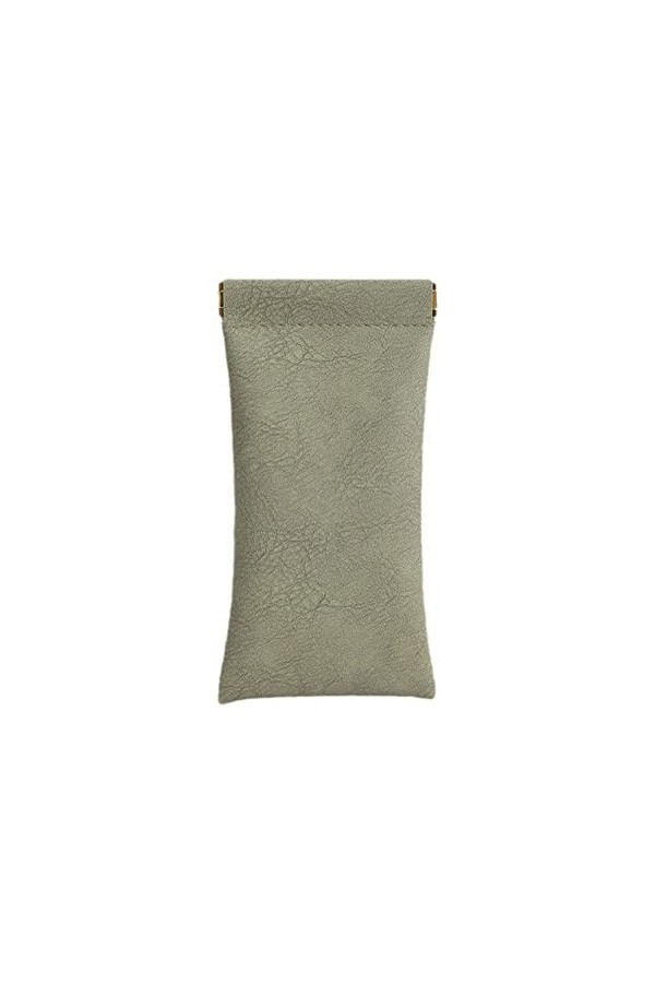 A8J3 Sac à lunettes en cuir PU souple pour lunettes de soleil Portable Rangement simple Étanche Pochette de lunettes, Vert, 1