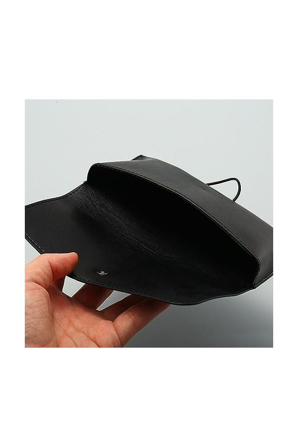 Anulely Porte-étui à lunettes en cuir - Étui à soleil à coque rigien cuir,protection portables, boîte à lunettes pour lextér