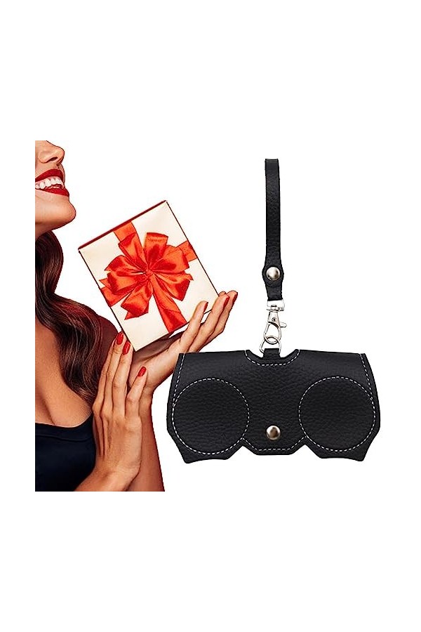 Koranuly Étui à soleil mince | Pochette souple et flexible pour soleil,Sac en cuir PU pour lunettes et soleil, étui voyage po