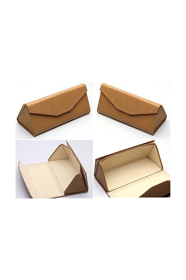 Dosige Étui de lunettes avec fermeture Éclair et triangle pliable étui à lunettes pour lunettes de soleil, lunettes coquille 