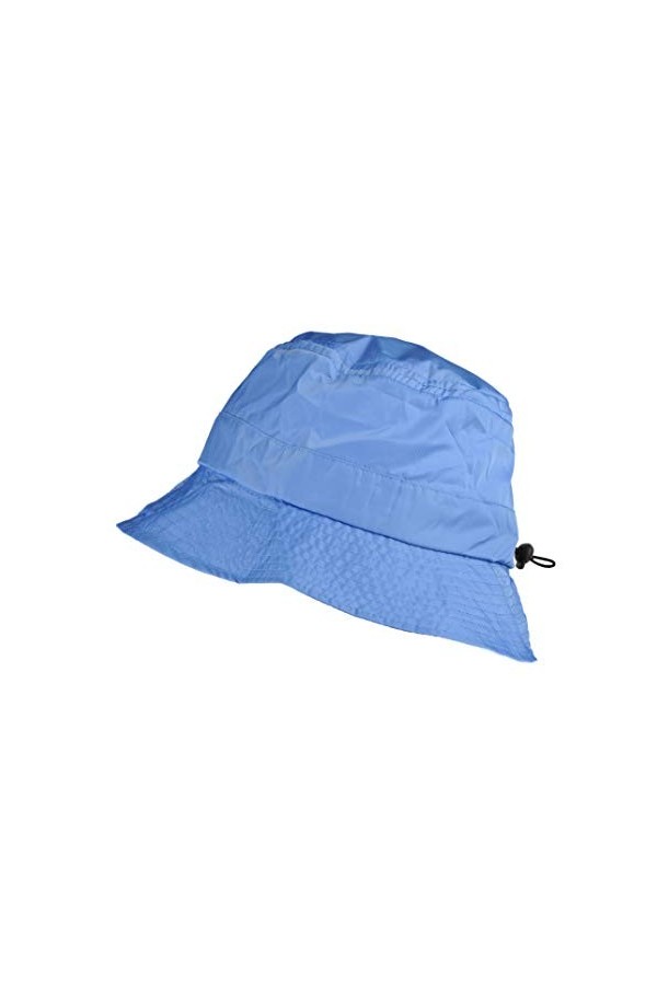 TOUTACOO, Bob Imperméable en Nylon repliable dans sa poche intégrée, Chapeau de pluie, Noir, Taille unique 57/58 cm Max