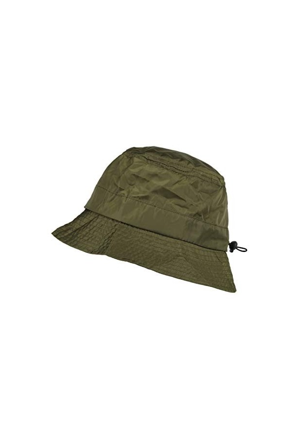 TOUTACOO, Bob Imperméable en Nylon repliable dans sa poche intégrée, Chapeau de pluie, Noir, Taille unique 57/58 cm Max