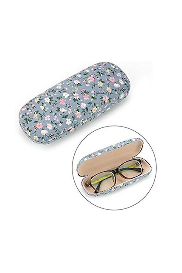 Dosige Étui de lunettes avec fermeture Éclair et coquille dure EVA pour lunettes de soleil, lunettes de lecture Imprimé de Fl