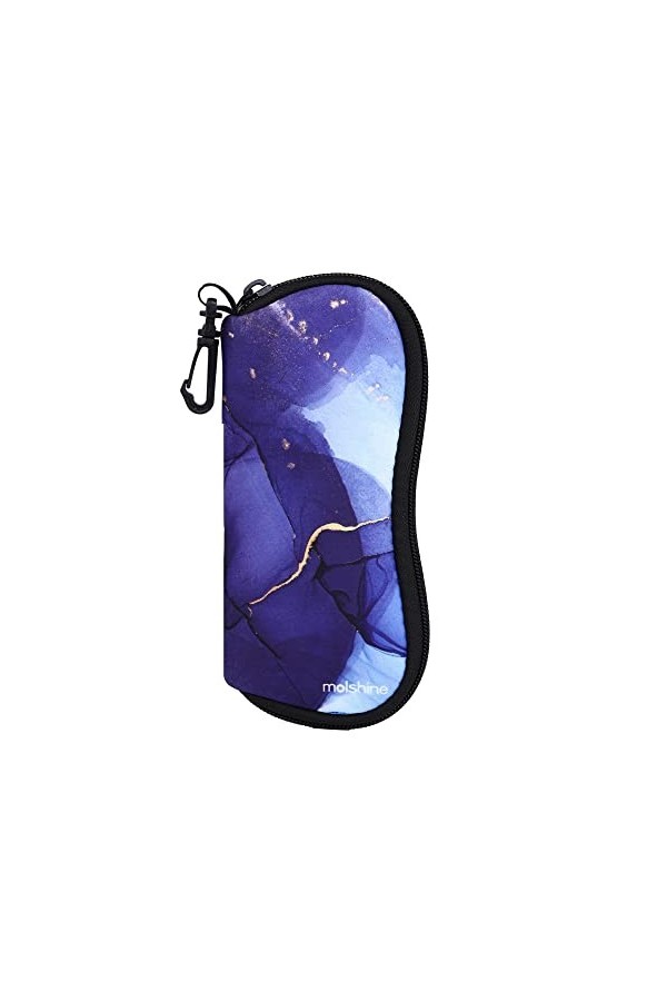 molshine Étui à lunettes de soleil souple, pochette à lunettes en néoprène avec fermeture éclair, sac à lunettes portable ave
