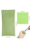 Nswayy Étui Lunette Souple, 4Pcs Pochette à Lunette en Cuir, Sac à Lunettes de Couleur Différents avec 4Pcs Chiffon à Lunette