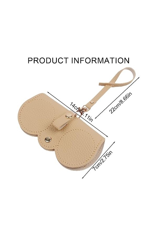 AAED 1 Pièces Pochette Lunettes de Soleil,Étuis à Lunettes Femme,Étui lunettes Cuir,Etui Lunettes Souple,pour Femme Homme Enf