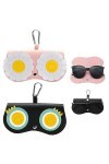 2 Pièces Etui Portable pour Lunettes de Soleil, Organisateur de Lunettes de Soleil pour Sac a Main, Dessin Animé Sac à Lunett