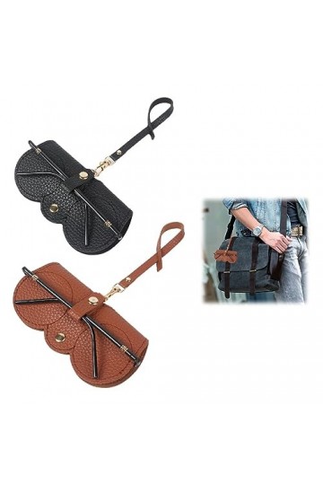 QEEROYO Étui à Lunettes Portable, Sac Organisateur De Lunettes, 2 Pièces Etui Lunettes Souple Femme, Etui Lunettes Souple, Et