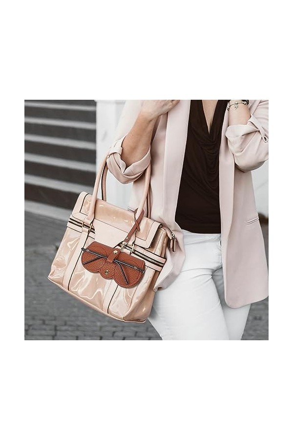 BNGXR Étui à Lunettes de Soleil Tendance, 2 pièces Sac à Lunettes de Soleil en Cuir Souple, Étui à Lunettes Mince Portable, S