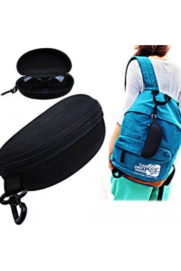 Brussels08 1 étui Portable créatif à Fermeture éclair pour Lunettes de Soleil avec Mousqueton en Plastique, Lunettes de Solei