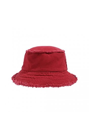CLAPE Washed Cotton Bucket Hat Chapeau de Seau Anti UV Chapeau de Pêcheur Femme Chapeau Bob Été Réversible Wide Brim Sun Hat 