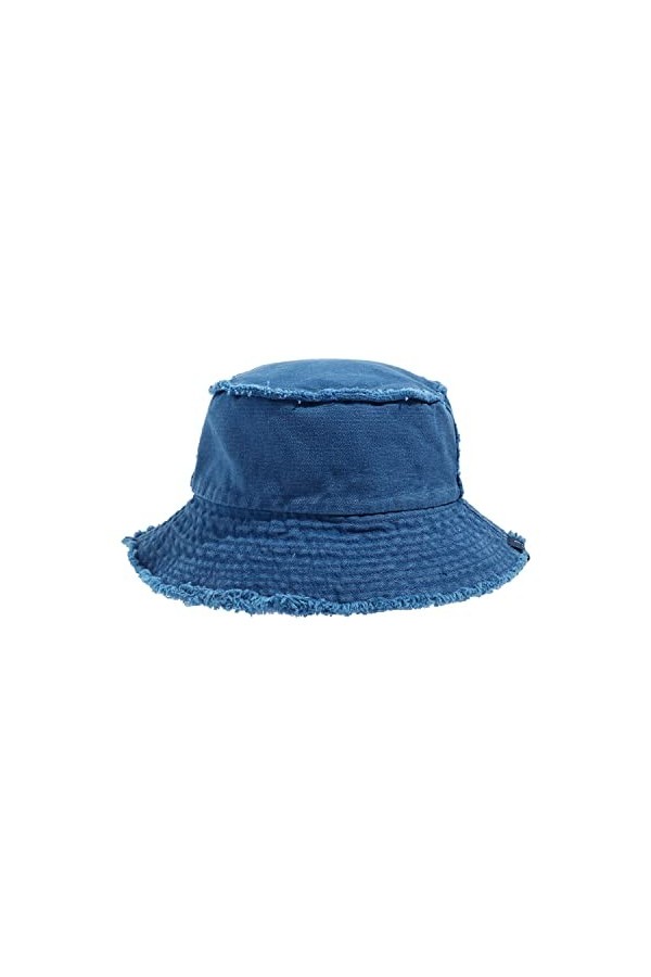 CLAPE Washed Cotton Bucket Hat Chapeau de Seau Anti UV Chapeau de Pêcheur Femme Chapeau Bob Été Réversible Wide Brim Sun Hat 