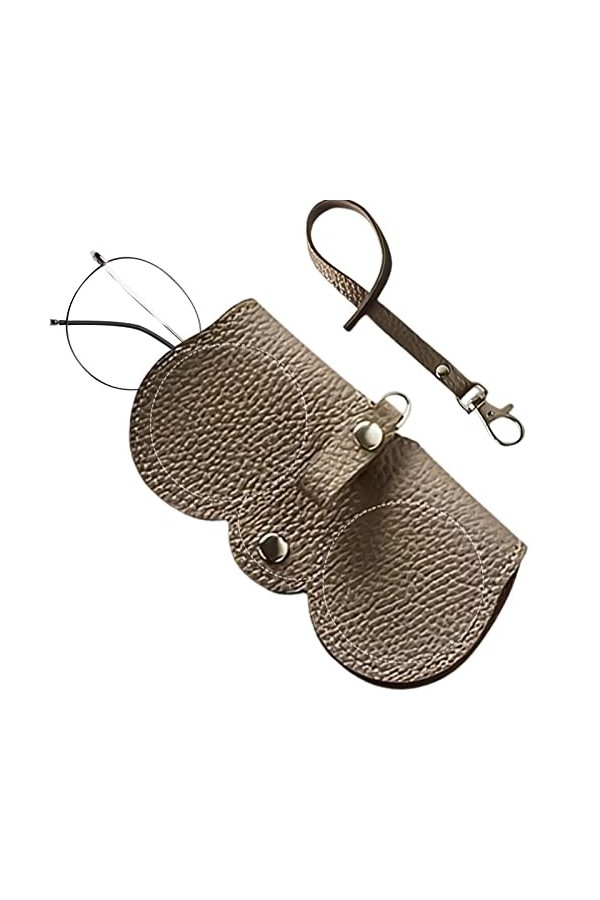 Étui à Lunettes de Soleil en Cuir Souple, Poche en Cuir PU pour Lunettes dété, Pochette à Lunettes Portable à lextérieur po