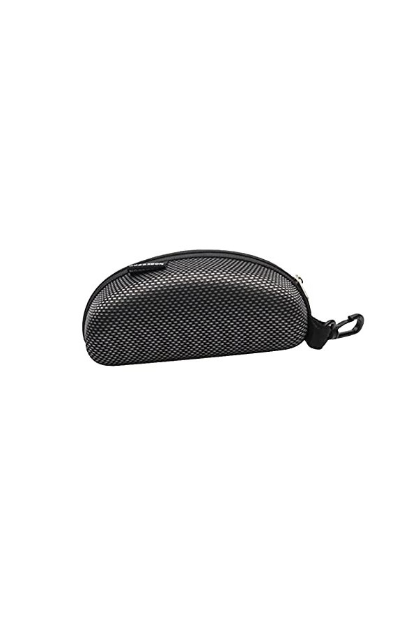 JIJK Lot de 2 grands étuis à lunettes de soleil – Étui rigide avec fermeture éclair et crochet – Étui de protection à rabat d