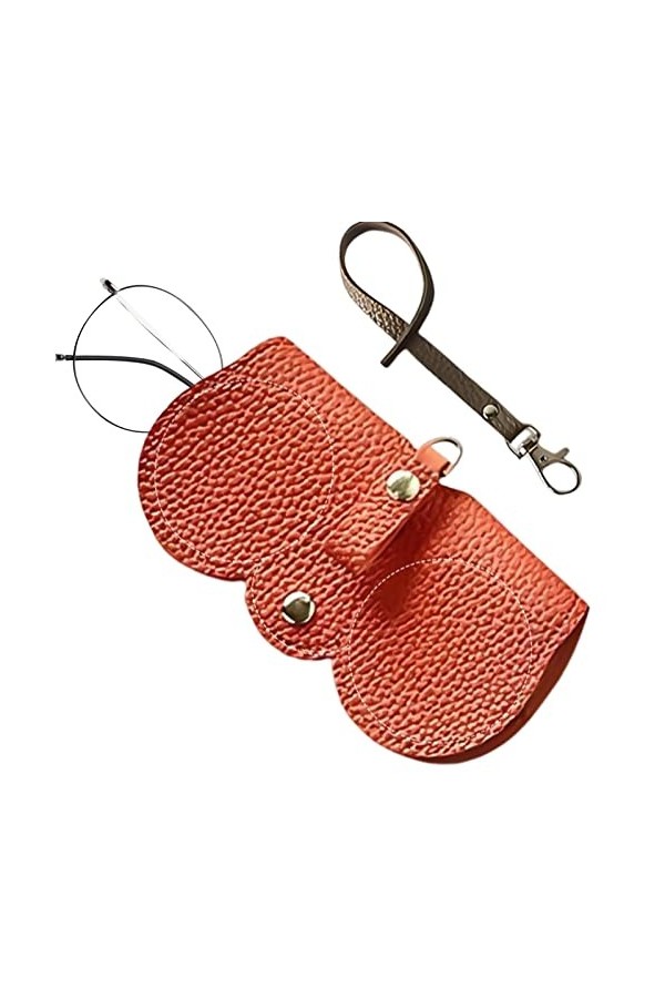 Stronrive Étui À Lunettes Souple, Étui À Lunettes En Cuir PU Portable Avec Clip, Étui À Soleil Souple, Étui Rangement Pour Lu