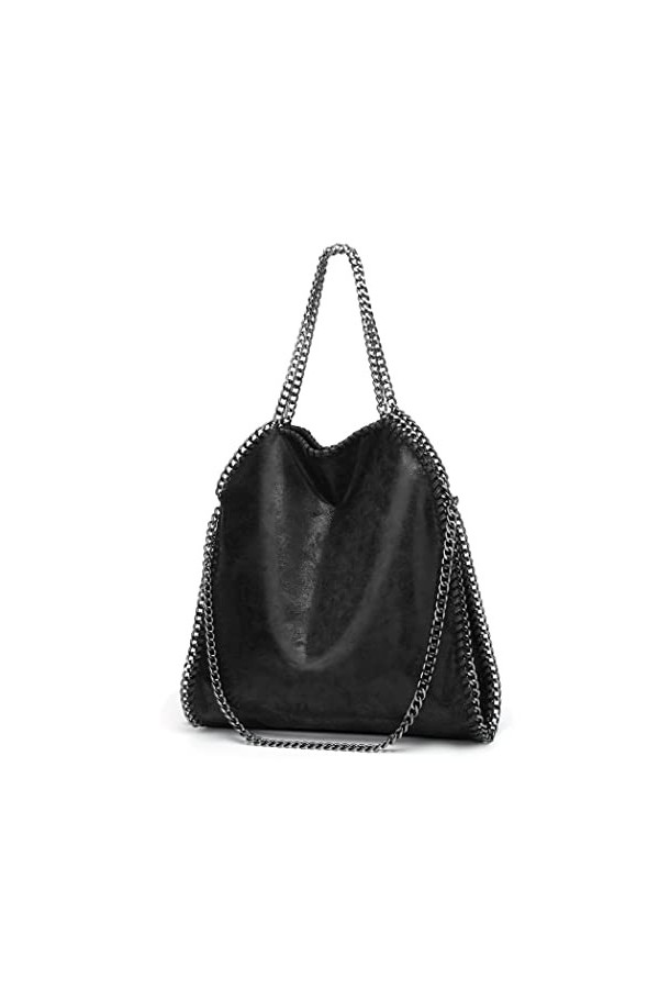 Naisicatar Sac à chaîne pour Dames, Sac à bandoulière en Cuir PU, Sac à Main décontracté à Mode, Sacs à bandoulière pour Femm