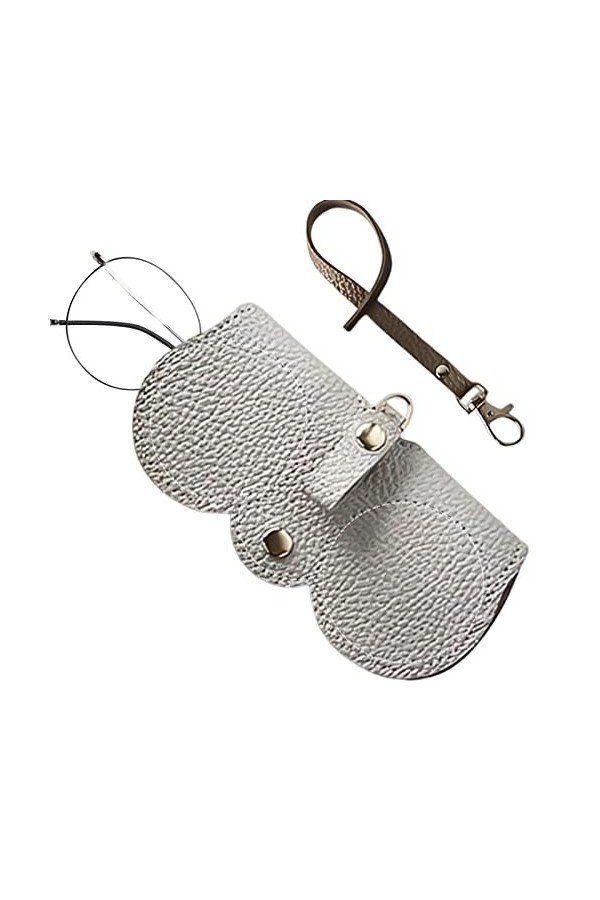 Stronrive Étui À Lunettes Souple, Étui À Lunettes En Cuir PU Portable Avec Clip, Étui À Soleil Souple, Étui Rangement Pour Lu