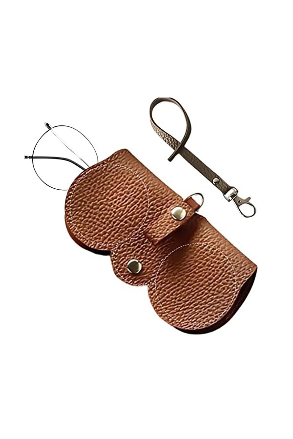 Stronrive Étui À Lunettes Souple, Étui À Lunettes En Cuir PU Portable Avec Clip, Étui À Soleil Souple, Étui Rangement Pour Lu