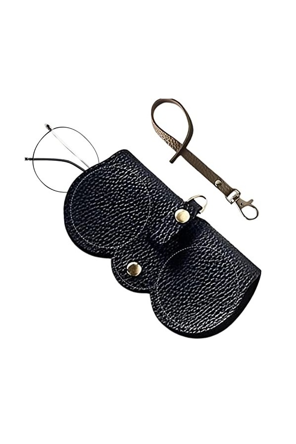 Stronrive Étui À Lunettes Souple, Étui À Lunettes En Cuir PU Portable Avec Clip, Étui À Soleil Souple, Étui Rangement Pour Lu
