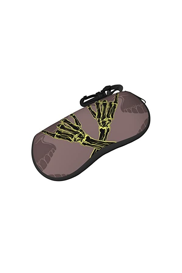 Étui à lunettes de soleil en néoprène ultra léger avec fermeture éclair et clip de ceinture