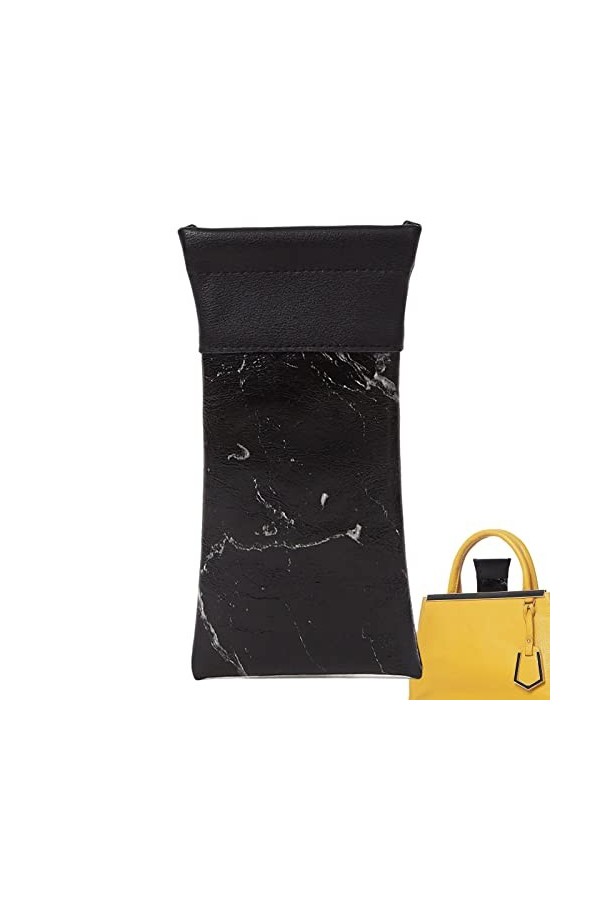 Sac à lunettes de soleil | Sac à lunettes de soleil étanche texture marbrée - Étui souple à fermeture à pression - Pochette e