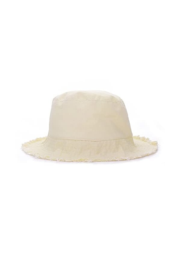 Yolev Soleil Seau Chapeau Femmes Plage Chapeaux Sun Bucket Hat de Seau Chapeau de Pêcheur Coton Casual Soleil Décontracté Ran