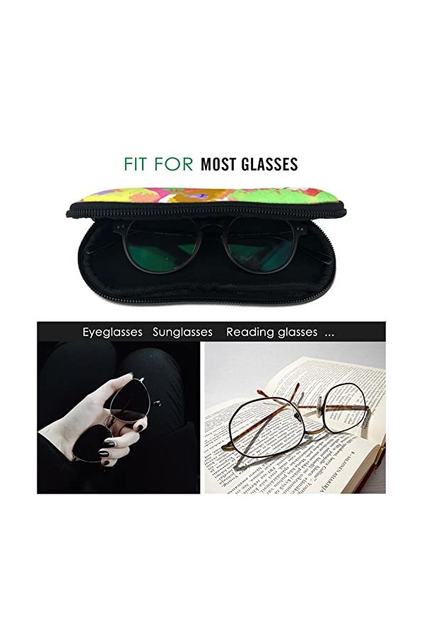 Pinky Pansies Étui souple en néoprène ultra léger avec fermeture éclair et clip de ceinture