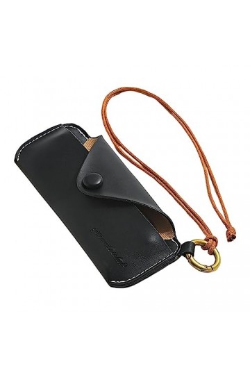 Frifer Pochette à lunettes - Porte-étui en cuir PU avec dragonne | Sacs à lunettes minces portables, lunettes souple, pochett