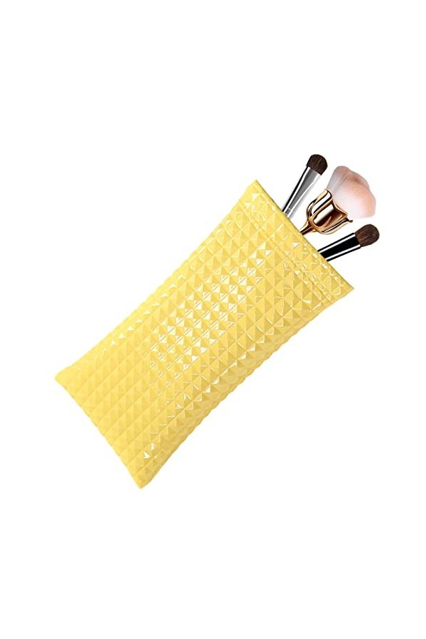 Cyhamse Pochette à Lunettes - Étui à Lunettes en Cuir PU Sac à Lunettes à la Mo,Sac à Lunettes léger à Presser pour Lecture e