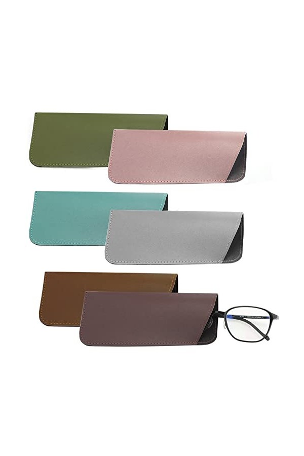 AIEX Étuis à Lunettes Souples, 6pcs Étui à Lunettes de Soleil Souple Étui à Lunettes de Soleil Pochette Souple &nbsp;Étui&nbsp;à&nbsp;Lunett