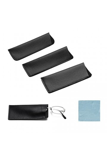 Étui Pour Lunettes de Soleil,Etui A Lunettes en Cuir,Sac Souple de Lunette,Etui à Lunettes en Cuir Souple,Avec 1 pièce de tis