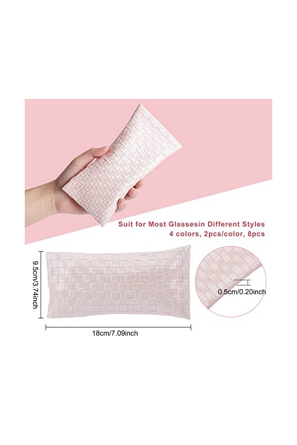 OLYCRAFT 8 pièces Étui à Lunettes en Cuir Voyage PU Étui à Lunettes en Simili Cuir Étui à Lunettes de Soleil en Cuir pour Lun